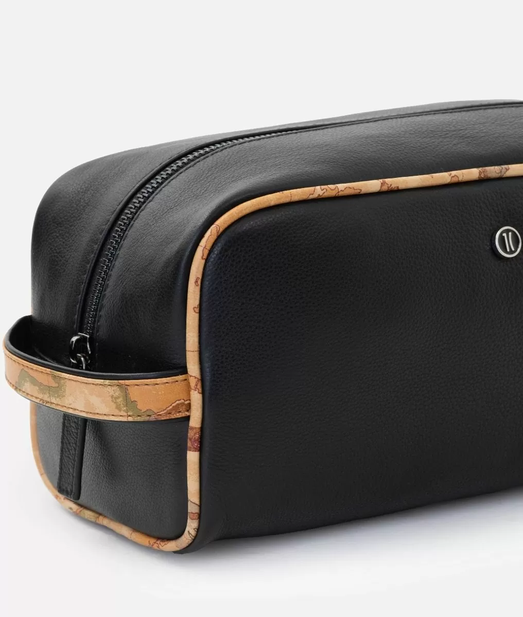 Alviero martini 1a classe Pouche in pelle con dettagli in stampa Geo Classic Nero Solo un giorno rimasto