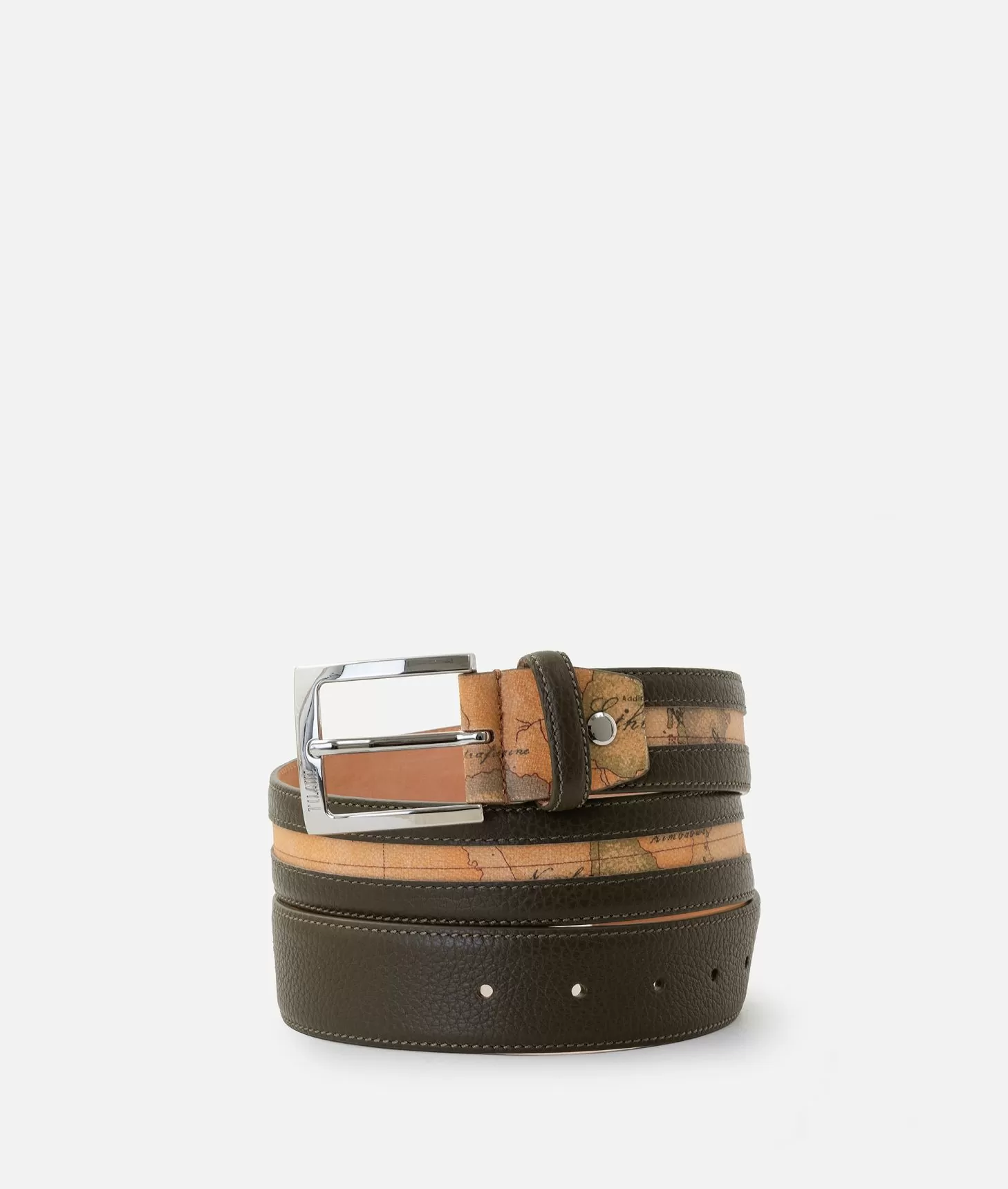 Alviero martini 1a classe Beta Leather cintura uomo Verde Militare Black Friday Prezzi